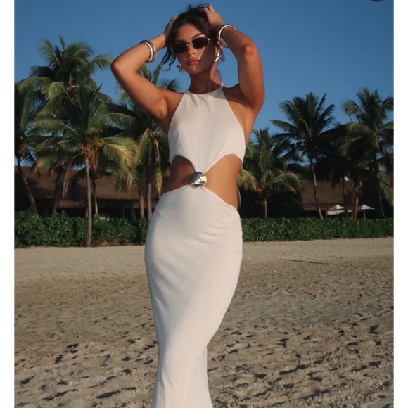 white fox Soft Sands Maxi Dress Nude - Picture 2 of 2